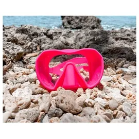 Beuchat Maxlux S Tauchmaske für schmale Gesichtsformen - Taucherbrille Rot One Size