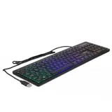 DeLOCK USB Keyboard schwarz, LEDs RGB, USB, DE (12625)