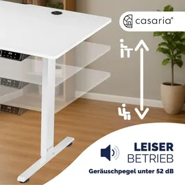CASARIA Höhenverstellbarer Schreibtisch Weiß