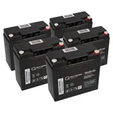 Q-Batteries Akkusatz 60V 23Ah statt 20Ah für ECONELLO Dreirad- und Vierradmobile 5x 12V 23Ah AGM Akku