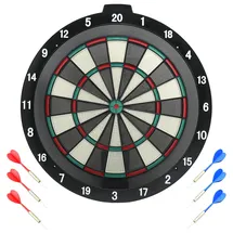 Best Sporting Safety Dartboard aus Kunststoff mit 6 Sicherheitspfeilen plus Ersatzspitzen, 46 cm