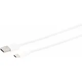 s/conn USB Lade-Sync Kabel USB A Stecker auf USB-C Stecker, 2.0, ABS, weiß, 2m (14-13043)
