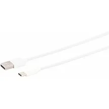 s/conn USB Lade-Sync Kabel USB A Stecker auf USB-C Stecker, 2.0, ABS, weiß, 2m (14-13043)
