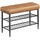 MID.YOU Schuhbank 80 x 50 x 30 cm Schwarz/Braun