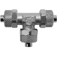 Riegler T-Verbinder »value line«, für Schlauch 6/4, Messing vernickelt