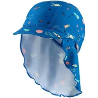 Sterntaler Bademütze mit Nackenschutz Weltraum königsblau, 45 cm