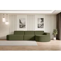 ALTDECOR Ecksofa in L-Form Corner Sofa Bett Eckcouch Couch  Wohnlandschaft Cauchsofa MARI-L2 - 321x165x78 cm  Grün - Grün
