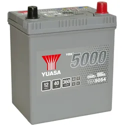 YUASA YBX5000 - SMF 12V 40Ah 360A Starterbatterie für CITROËN/PEUGEOT HONDA 31500-TG5-G02 1606851780 YBX5054