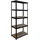 Relaxdays Schwerlastregal Metall 150 x 75 x 30 cm schwarz/braun 5 Böden