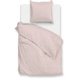 Zo Home Zo!Home Flanell, Bettwäsche 135x200 Flanella di Lino shell, nude, Uni Melange rosa
