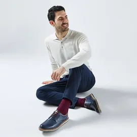 PIKOLINOS Herren Schnürschuh Leder Halbschuh sportlich elegant Berna M8J-4183, Größe:41 EU, Farbe:Blau - Blau - 41