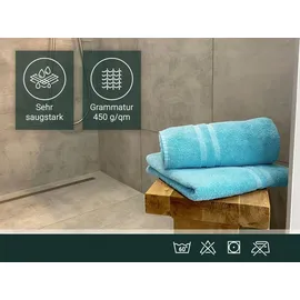 ZOLLNER Duschtuchset 5-tlg. blau