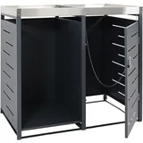 MCW Mülltonnenbox H40 125 x 130 x 80 cm anthrazit