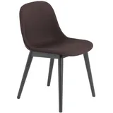 Muuto Fiber Side Chair, wood base, remix 373 / schwarz