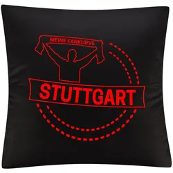 multifanshop Kissenbezug - Stuttgart - Meine Fankurve - Druck rot - Kissen