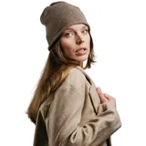 TODO 50% Kaschmir Beanie Damen, Merino Slouchy Beanie Mütze Merino für Frauen - wintermütze Kaschmir-Wolle Mütze Kaschmir Brown - Einheitsgröße