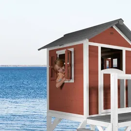 Axi Spielhaus Lodge XL Rot Holz