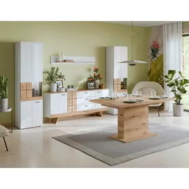 Die Möbelfundgrube Vitrine Oreta 54,7 x 0 x 0 cm Weiß Hochglanz