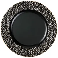 INGE-GLAS Dekoteller 33 cm schwarz/gold