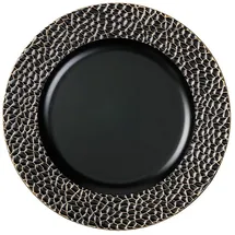 INGE-GLAS Dekoteller 33 cm schwarz/gold
