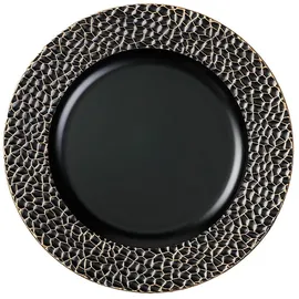 INGE-GLAS Dekoteller 33 cm schwarz/gold
