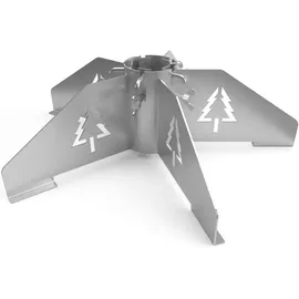 ChattenGlut handgefertigter stabiler Weihnachtsbaumständer aus Edelstahl I Made in Germany I Tannenbaumständer 721x250 mm