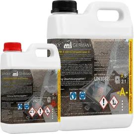 DIPOXY Elektrovergussmasse Epoxidharz IP68 & IP69 bis 1000 Volt, 640g Farblos (durchsichtig) wasserdicht für Abzweigdosen, Platinen, Kabelmuffen, usw.