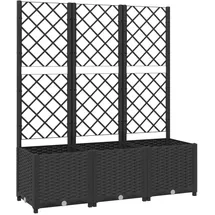 vidaXL Pflanzkübel mit Spalier 80 x 40 cm Schwarz
