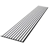 Wohnartig | Wandverkleidung | Lamellenverkleidung | Akustikpaneel | Wandpaneele auf filz | Akustikfilz | Lamellenwand | Lamellen dekor | Weiß | 270cm Hoch | 45cm Breit |