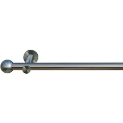 Gardinenstange INDEKO "Colombes", silber (edelstahlfarben), L:130cm, Eisen, Gardinenstangen