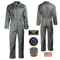 Mil-Tec Overall US Army Fliegerkombi mit Abzeichen grün 58 (4XL)