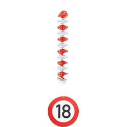 18. Geburtstag Verkehrsschild 3 Rotorspiralen mit Schildern