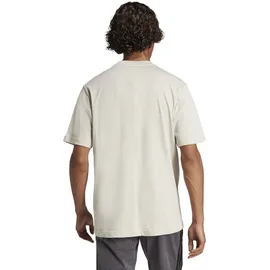 adidas Men's Essentials Big Logo Single Jersey Tee, Wonder Alumina/White, XXL