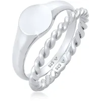 Elli Ring 925 Sterling Silber Siegelring, Ring Set in Silber | Gr.: 56
