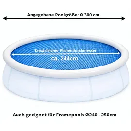 Happy People Poolabdeckplane blau Ø 300 cm