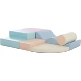 IGLU Soft Play Explorer Set Softbausteine Riesenbausteine Schaumstoffbausteine - (Helles Pastell)