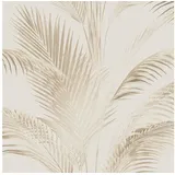 Profhome 399801-GU Natur Tapete Palmen Creme Perl-Weiß Beige Oliv-Grau 0,53 m x 10,05 m 5,33 m2