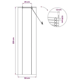 vidaXL Rollo Natur 50 x 220 cm Bambus/braun