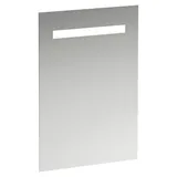 Laufen Leelo Spiegel mit integrierter horizontaler LED-Beleuchtung, Aluminiumrahmen, 550 mm, Version für externen Lichtschalter, H4476219501441