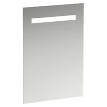 Laufen Leelo Spiegel mit integrierter horizontaler LED-Beleuchtung, Aluminiumrahmen, 550 mm, Version für externen Lichtschalter, H4476219501441