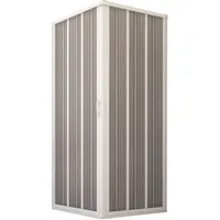 Idralite Eck-Duschkabine aus pvc mit Faltduschtür weiss h 185 mod. Flex mit zentraler Öffnung 80x80 cm