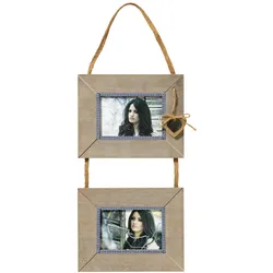 walther + design Bavarian Heart Galerierahmen, blau/weiss, 2X 10 x 15 cm