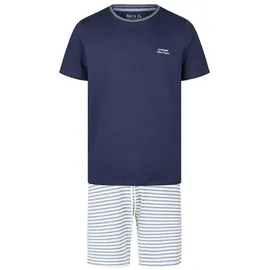 Phil & Co. Berlin Pyjama Shorty Blau/Weiß XXL