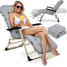 Sofotel Sonnenliege 200 x 60 x 30 cm Grau/Beige