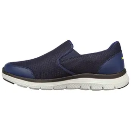 SKECHERS Flex Advantage 4.0 Tuscan Sneaker, Navy Mesh Pu Lime Trim, 41 EU