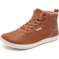 HOBIBEAR Winter Barfußschuhe für Männer Frauen Warm Gefüttert Breite Zehenbox Winterschuhe Braun,EU 40 - 40 EU