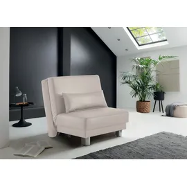 Home Affaire Schlafsofa HOME AFFAIRE "Gina", beige, B:80cm H:86cm T:195cm, 100% PU, Sofas, Schlafsofa, mit einem Handgriff vom Sofa zum Bett