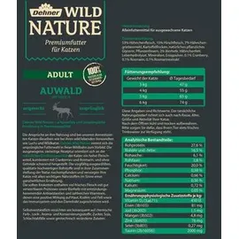 Dehner Wild Nature Trockenfutter für Katzen Auwald Adult, Hirsch