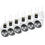 ieGeek Überwachungskamera 2K Überwachungskamera Aussen Kamera Überwachung Aussen Wlan IP (Aussen, AuBenbereich, außen, utdoor Kabel Außenkamera WiFi PTZ Outdoor Camera Dome Aussen kamera, 6-tlg., Videoüberwachung Kamera mit Farbige Nachtsicht Bewegungserkennung, 24/7 Aufnahme,& Ton und Lichtalarm)
