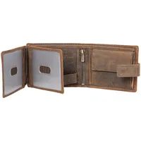 Hörner Fortuna Geldbeutel I Herren Braun I Echtes Leder I Hochwertige Geldbörse Herren I Wallet for Men I Portemonnaie Herren I Brieftasche Herren I Karten Portemonnaie Herren I RFID Schutz